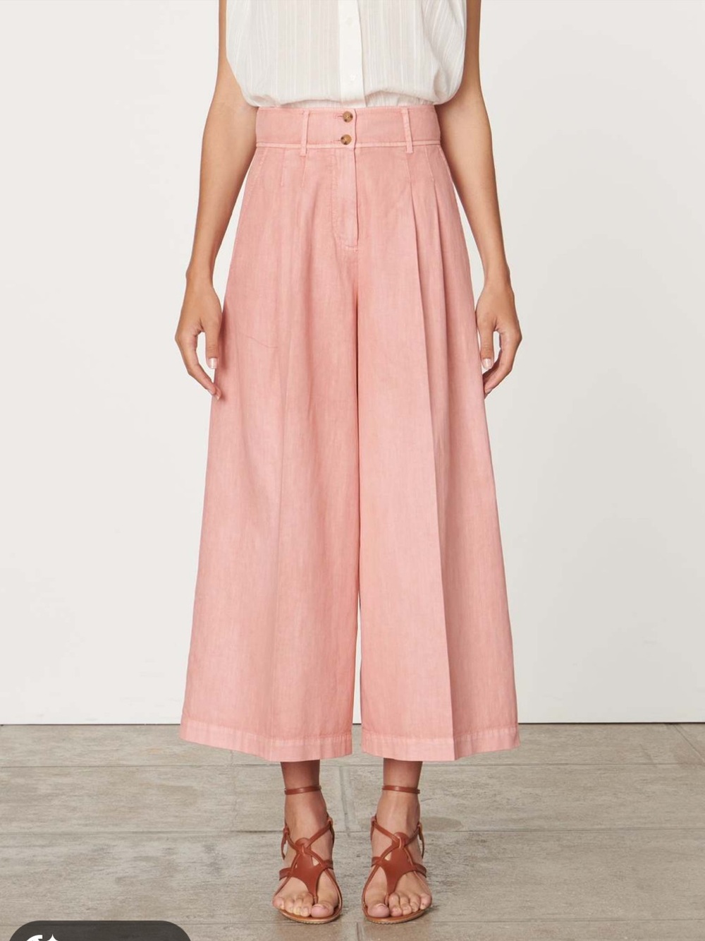 VANESSA BRUNO Banjo Wide Leg Pants color vieux rose sz: 34